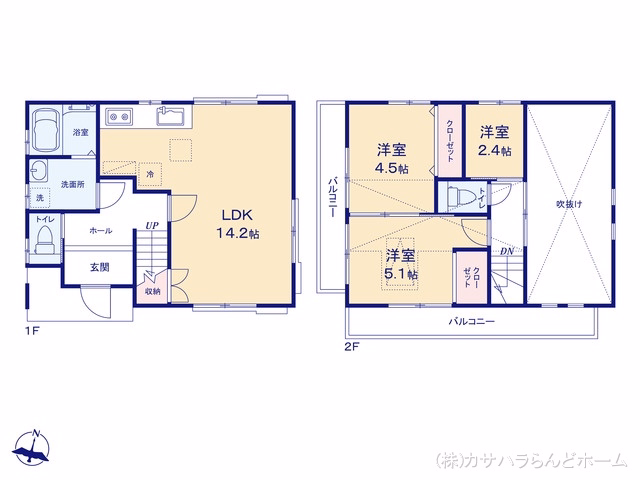 中古戸建て 川越市今成1丁目 間取図