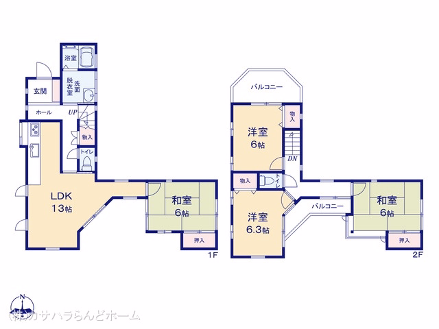 川越市大字笠幡 間取図