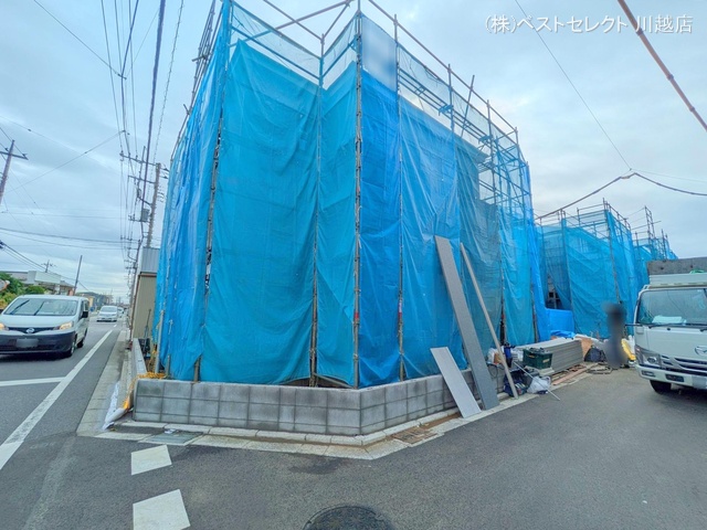 埼玉県川越市今成1丁目の新築戸建てシート写真 2024年10月9日撮影