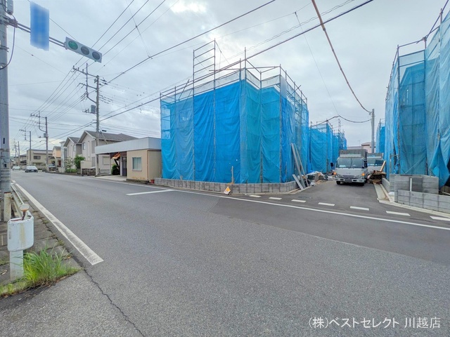 埼玉県川越市今成1丁目の新築戸建てシート写真 2024年10月9日撮影