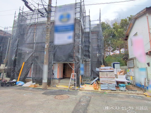 埼玉県川越市仙波町3丁目の新築戸建てシート写真 2025年3月5日撮影