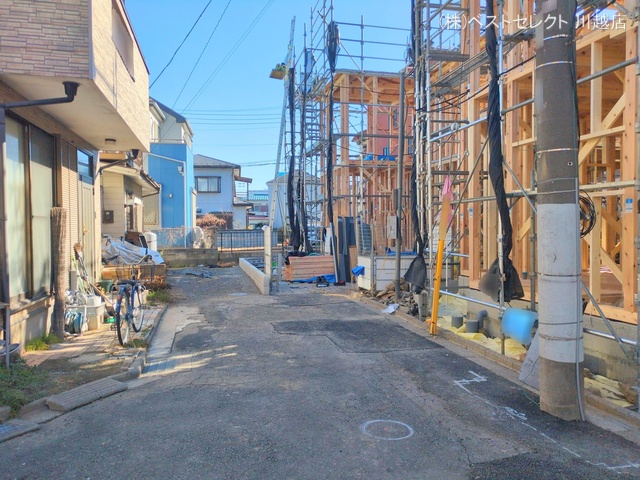 埼玉県川越市仙波町3丁目の新築戸建て上棟写真 2025年2月5日撮影