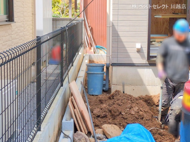 埼玉県川越市宮元町の新築戸建て外構写真 2025年4月14日撮影