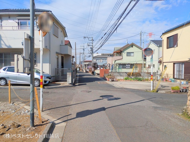 埼玉県川越市南大塚5丁目の新築戸建て更地・土地写真 2025年2月11日撮影