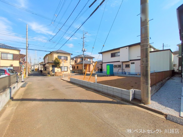 埼玉県川越市南大塚5丁目の新築戸建て更地・土地写真 2025年2月11日撮影
