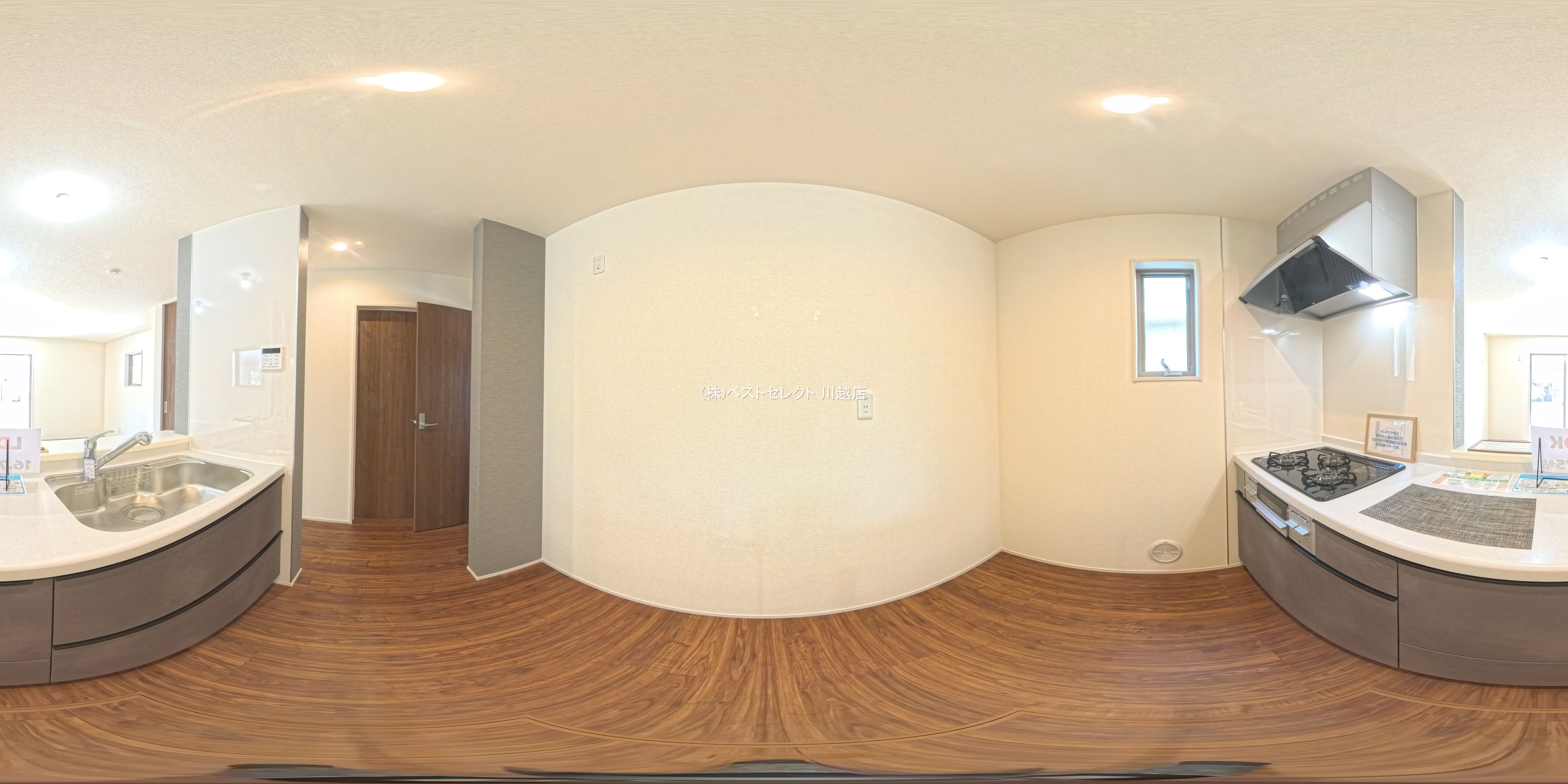 埼玉県川越市仙波町３丁目の新築戸建てパノラマ（キッチン）写真 2025年8月24日撮影