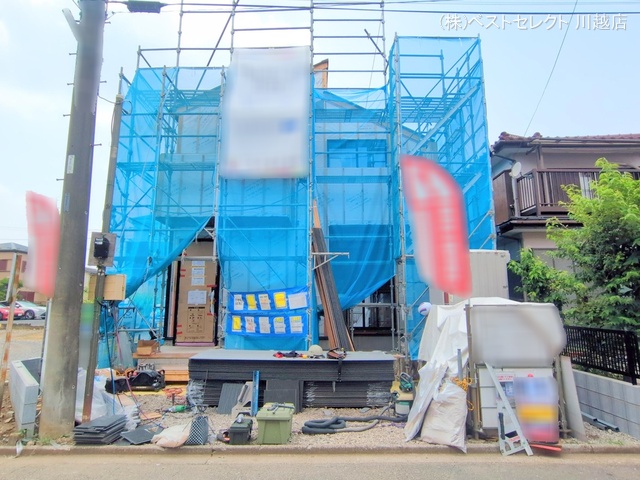 埼玉県川越市大字扇河岸の新築戸建てシート写真 2025年7月6日撮影