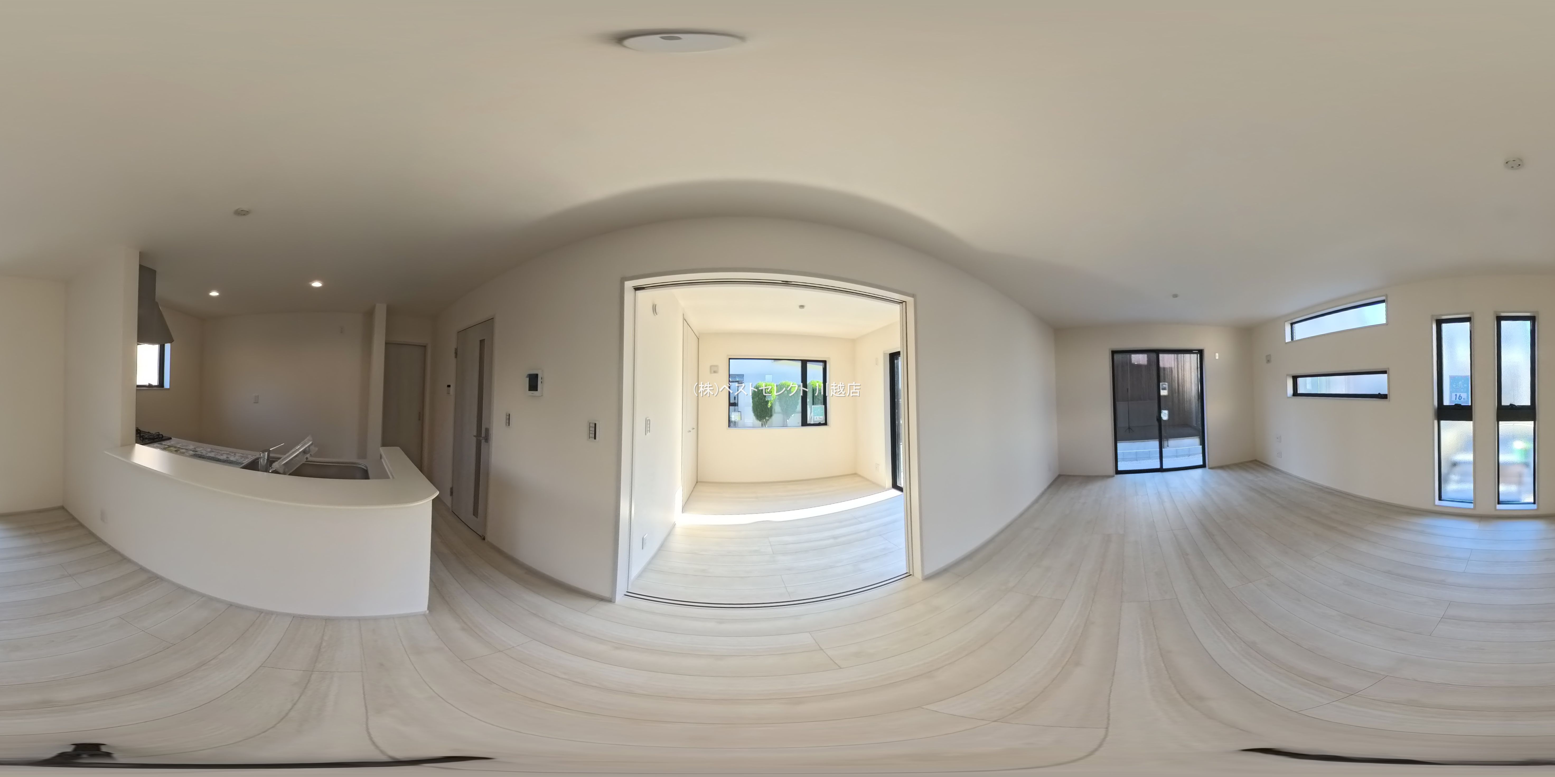 埼玉県川越市大字大仙波の新築戸建てパノラマ（リビング）写真 2025年12月3日撮影