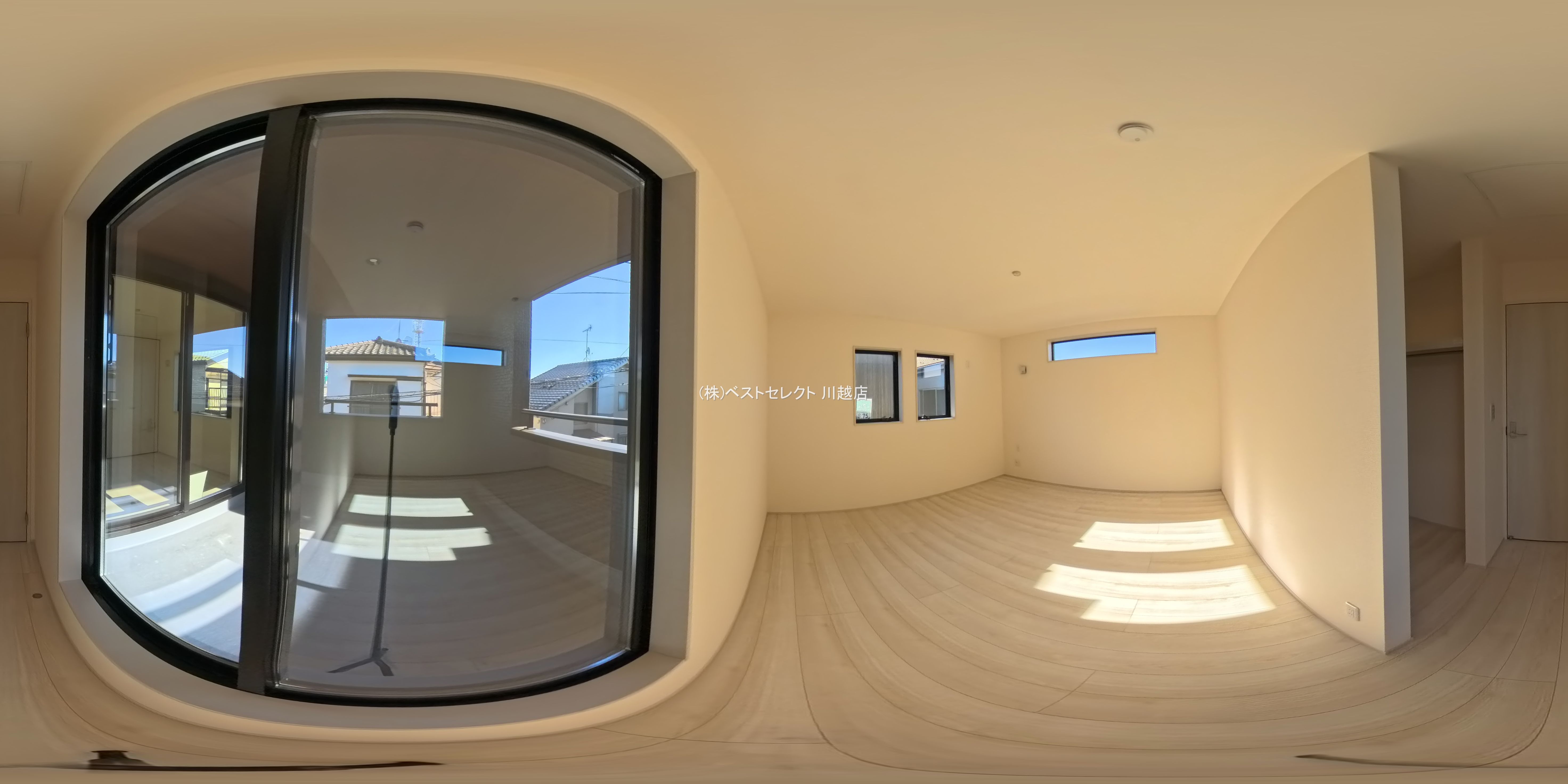 埼玉県川越市大字大仙波の新築戸建てパノラマ（居室メイン）写真 2025年12月3日撮影