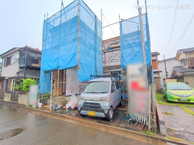埼玉県川越市大字南田島の新築戸建てシート写真 2025年6月9日撮影