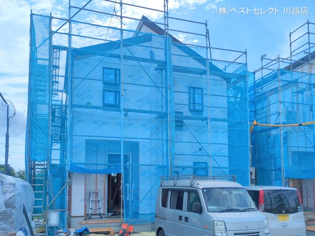 埼玉県川越市大字古谷上の新築戸建てシート写真 2025年7月15日撮影