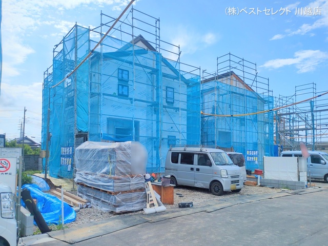 埼玉県川越市大字古谷上の新築戸建てシート写真 2025年7月15日撮影