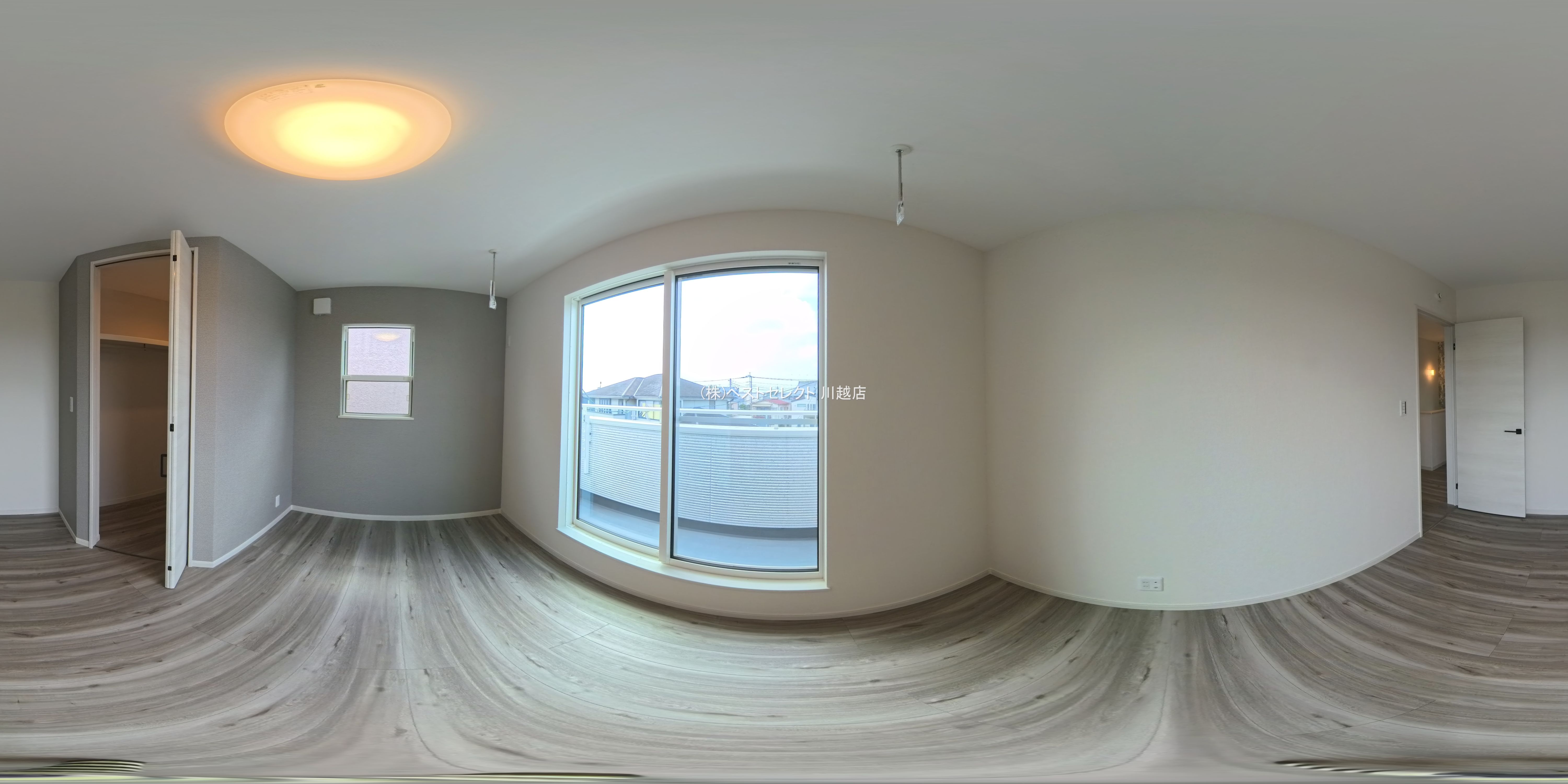 埼玉県川越市志多町の新築戸建てパノラマ（居室メイン）写真 2025年8月21日撮影