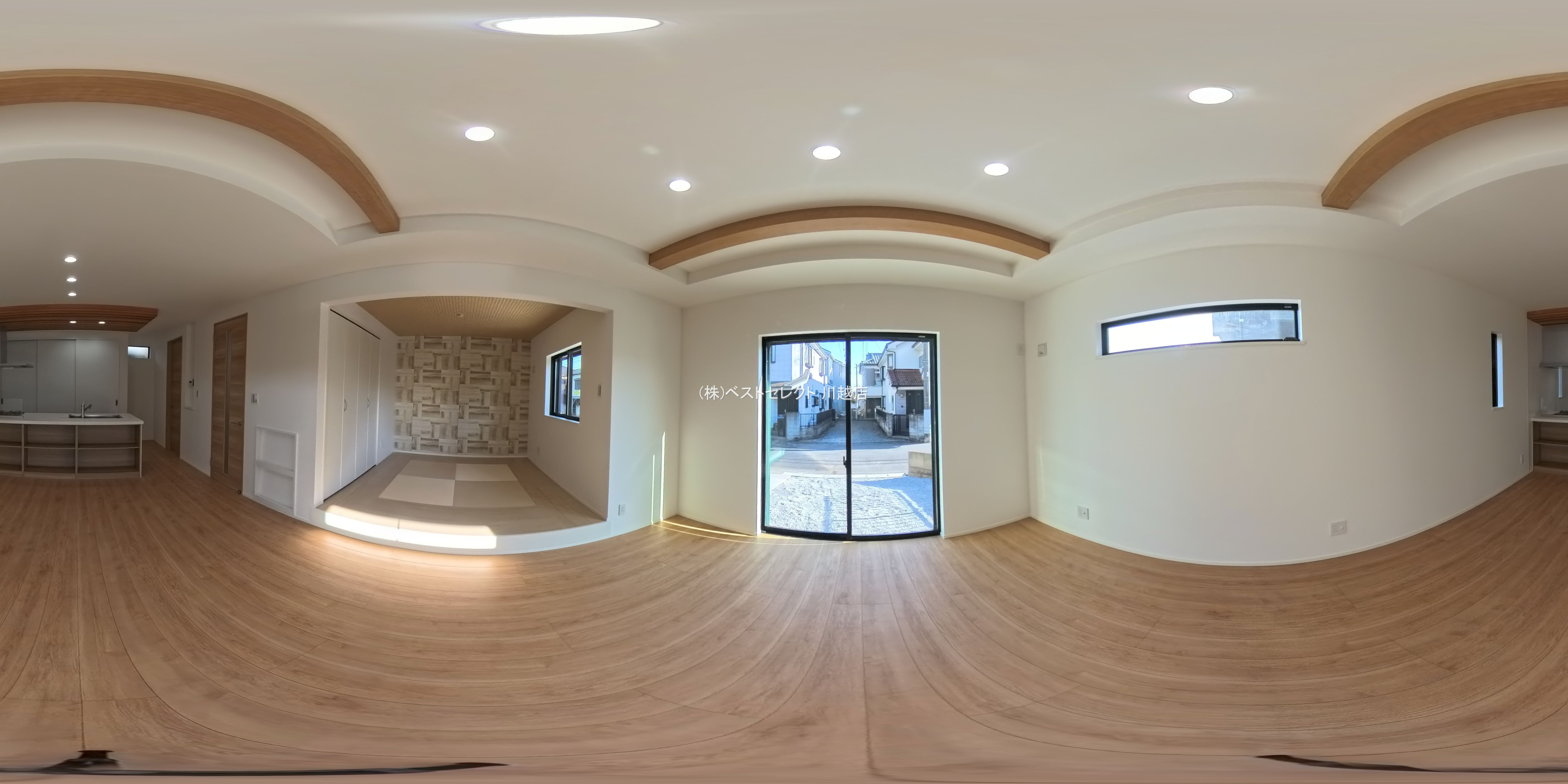 埼玉県川越市諏訪町の新築戸建てパノラマ（リビング）写真 2026年1月26日撮影