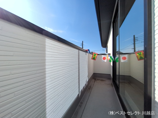埼玉県川越市むさし野の新築戸建てバルコニー写真 2026年1月14日撮影