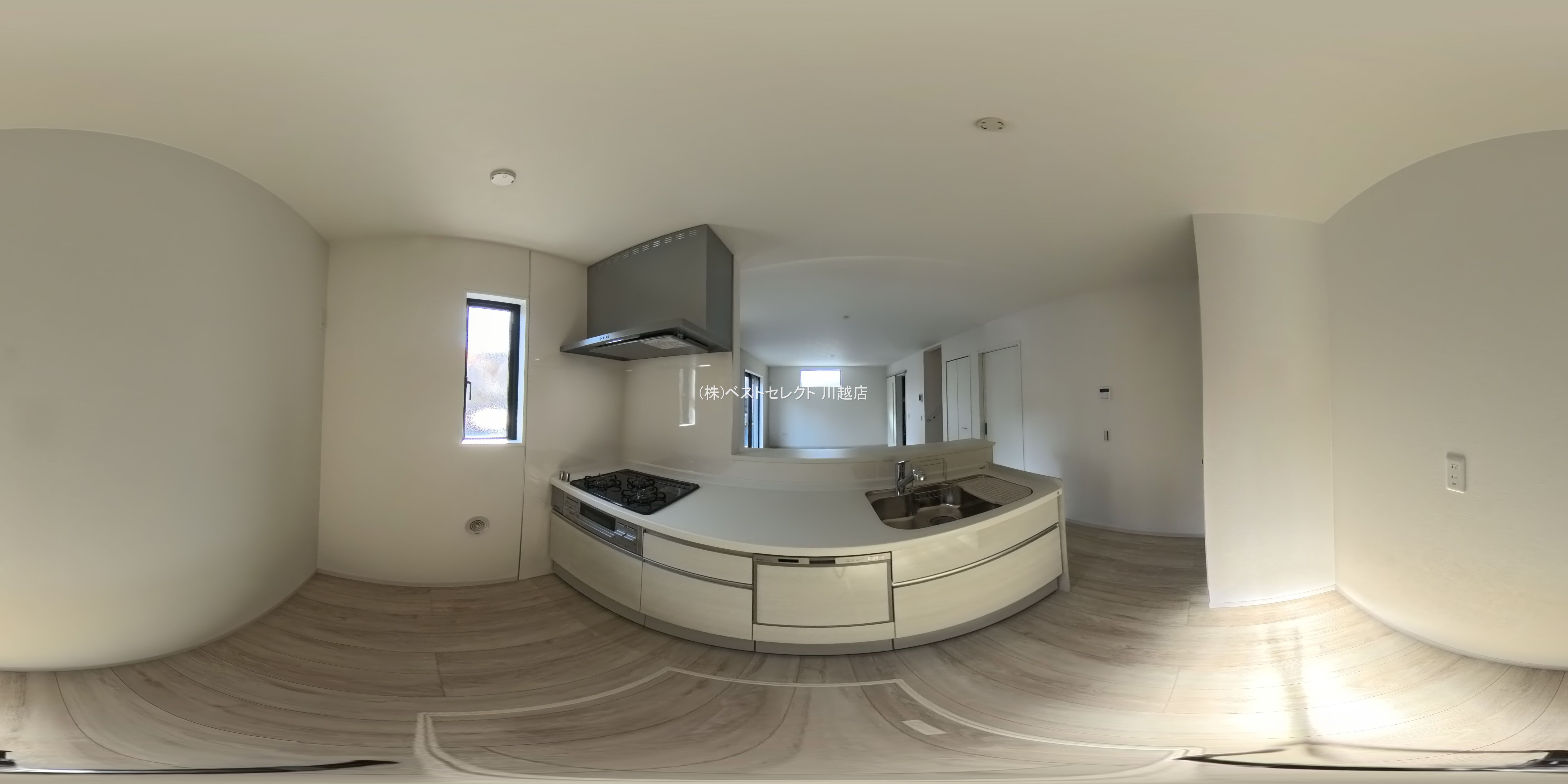 埼玉県川越市むさし野の新築戸建てパノラマ（キッチン）写真 2026年1月14日撮影