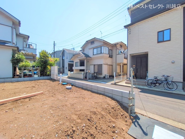 埼玉県川越市むさし野の新築戸建て更地・土地写真 2025年7月23日撮影