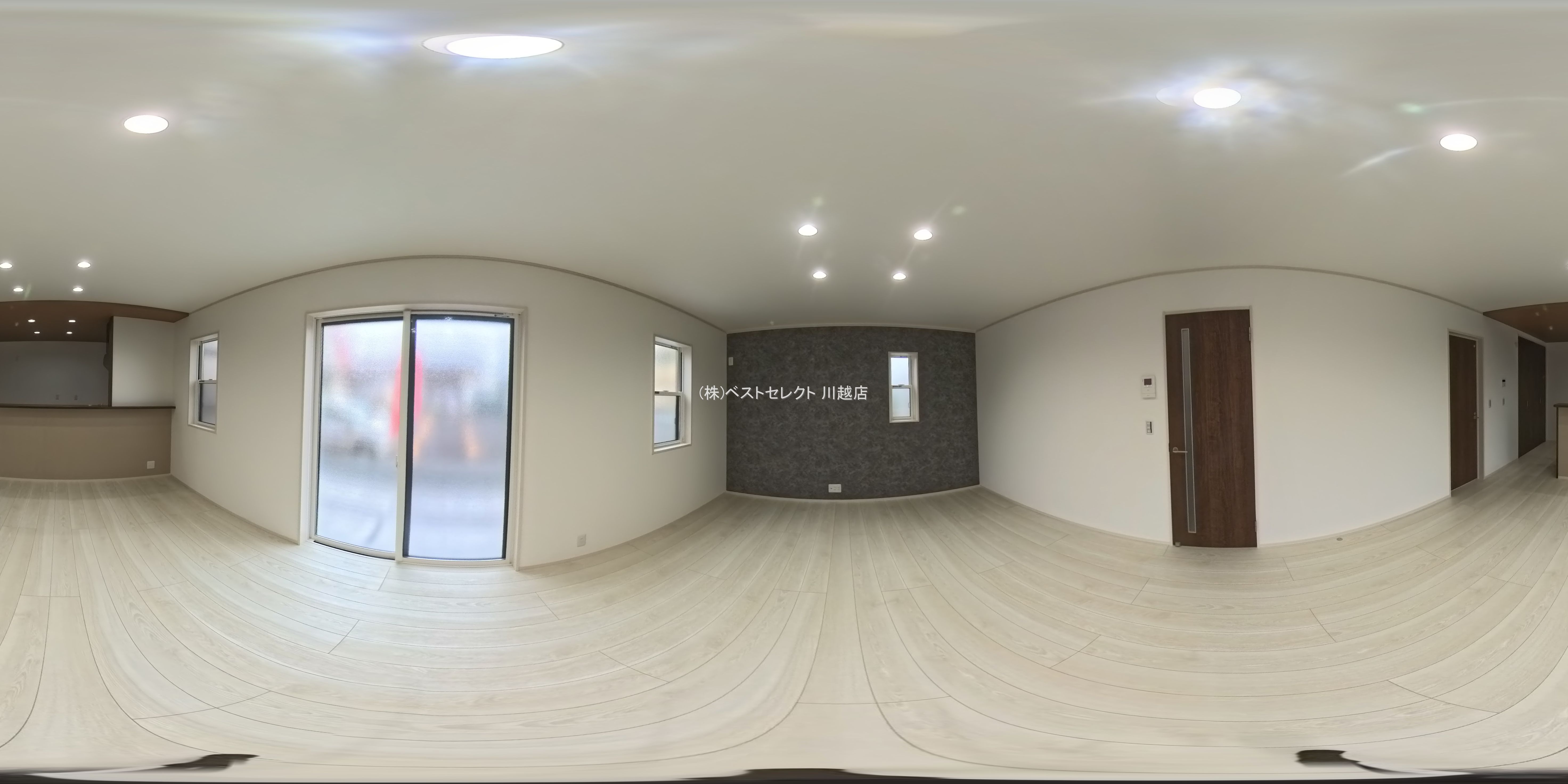 埼玉県川越市諏訪町の新築戸建てパノラマ（リビング）写真 2025年10月8日撮影