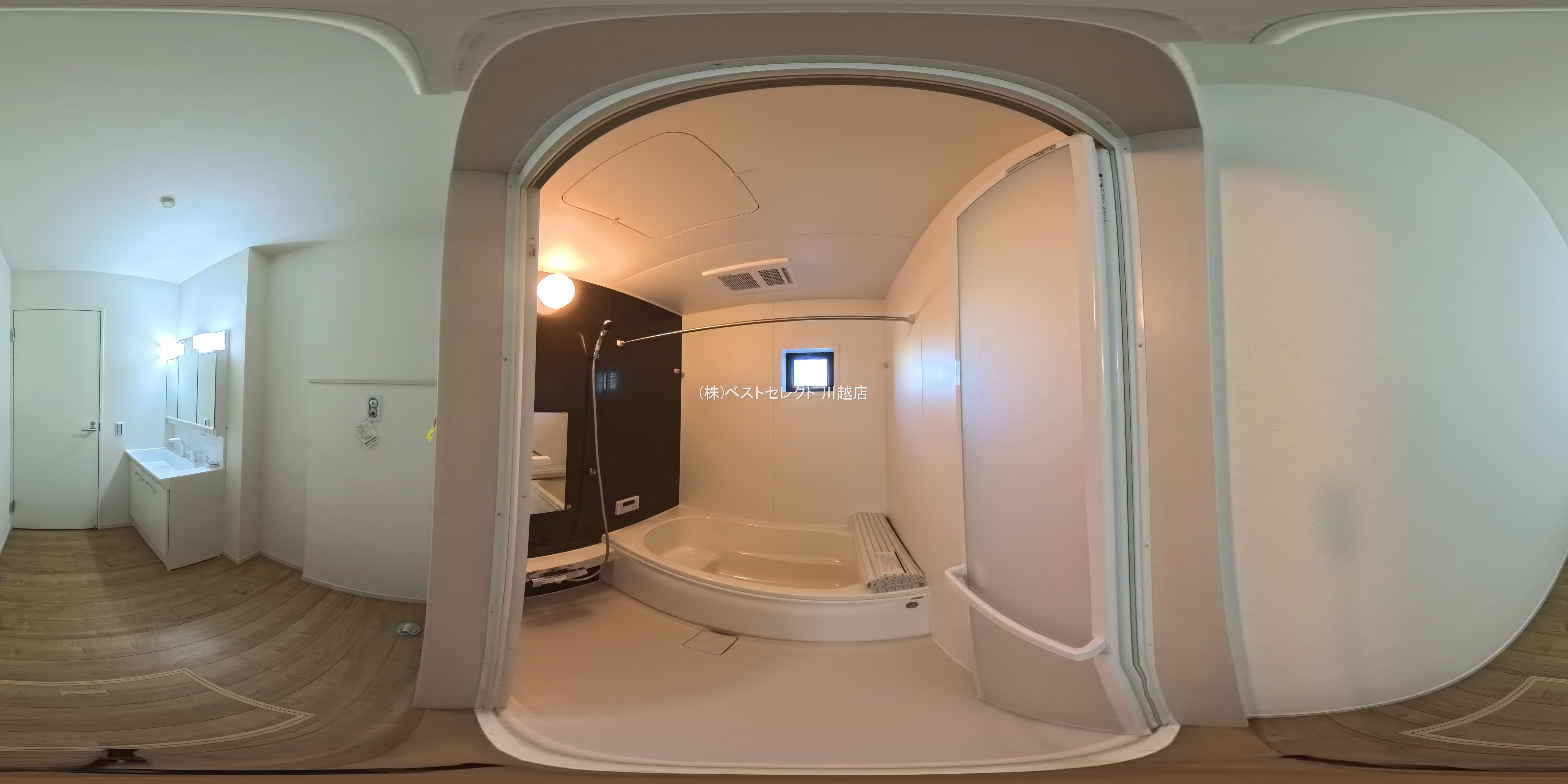 埼玉県川越市大字山田の新築戸建てパノラマ（お風呂）写真 2025年12月3日撮影