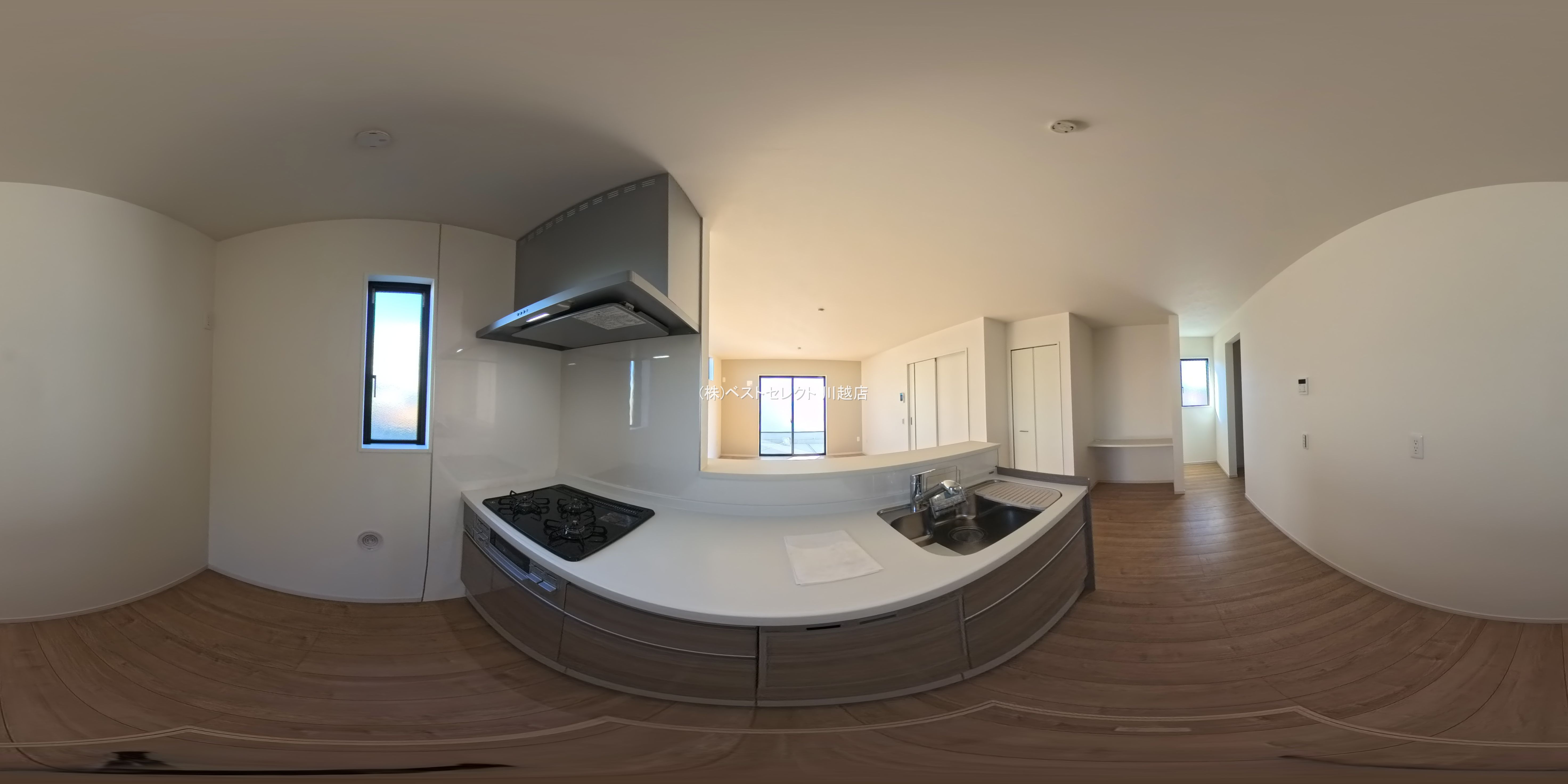 埼玉県川越市大字山田の新築戸建てパノラマ（キッチン）写真 2025年12月3日撮影