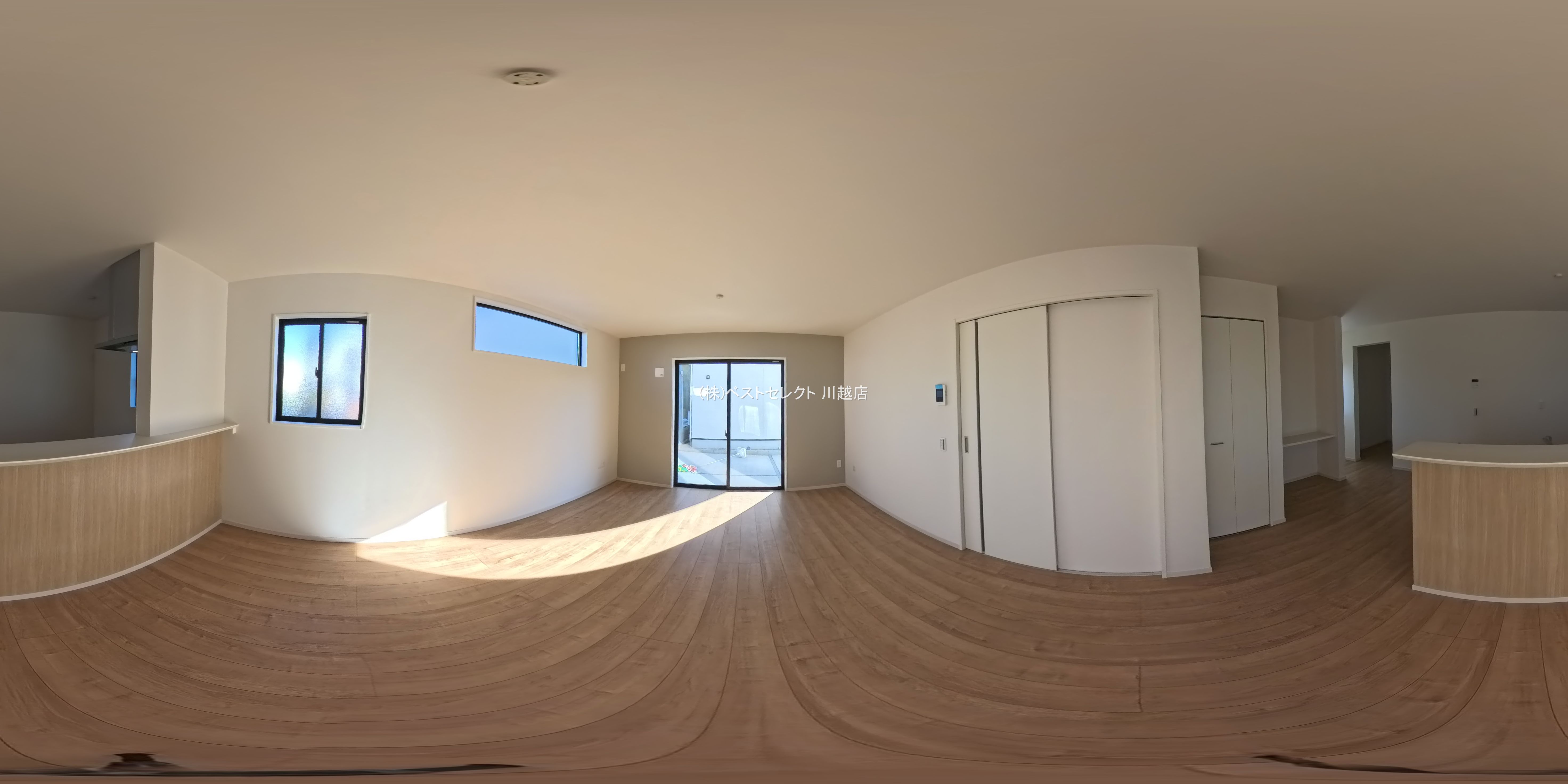 埼玉県川越市大字山田の新築戸建てパノラマ（リビング）写真 2025年12月3日撮影