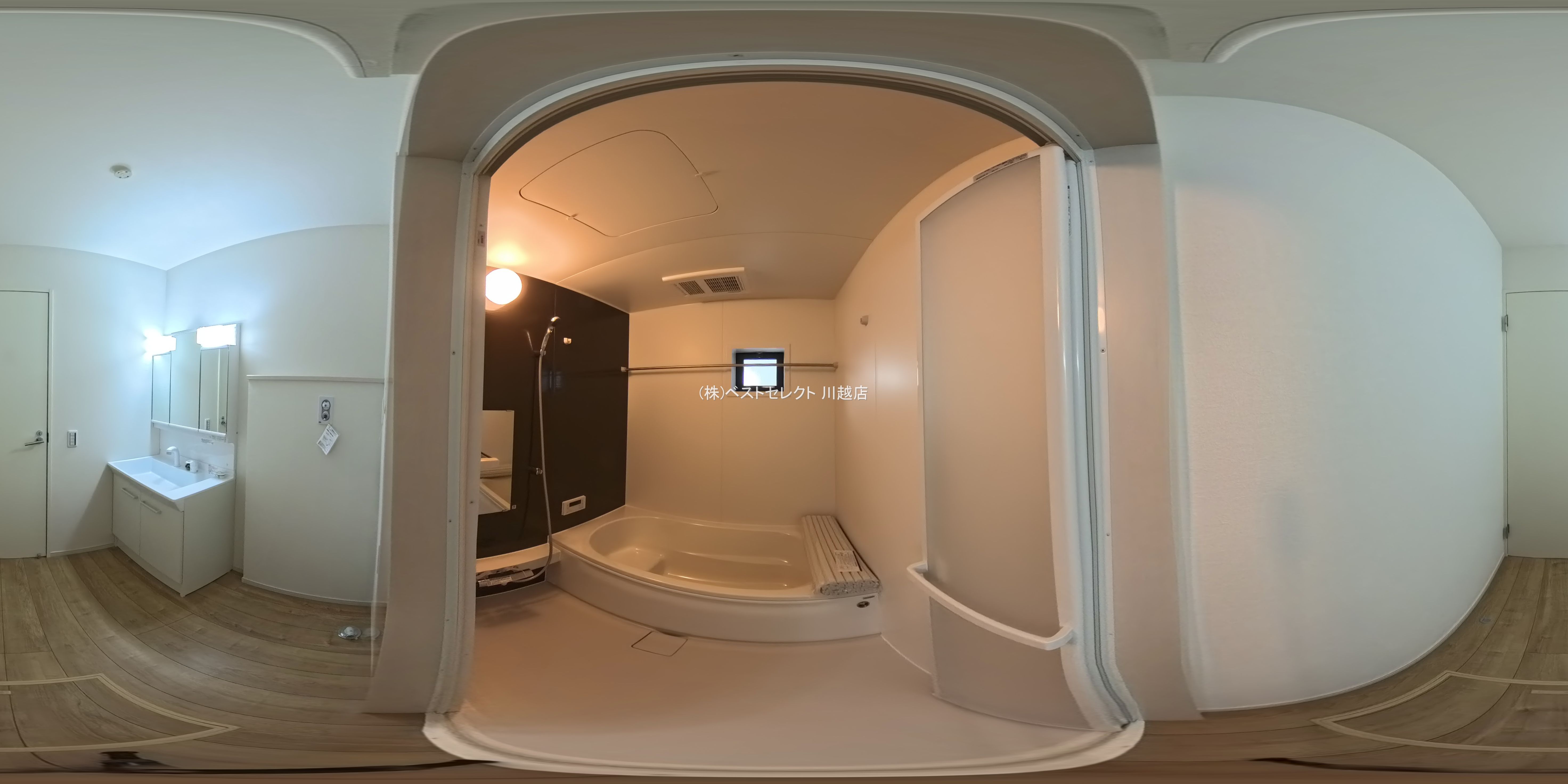 埼玉県川越市大字山田の新築戸建てパノラマ（お風呂）写真 2025年12月3日撮影