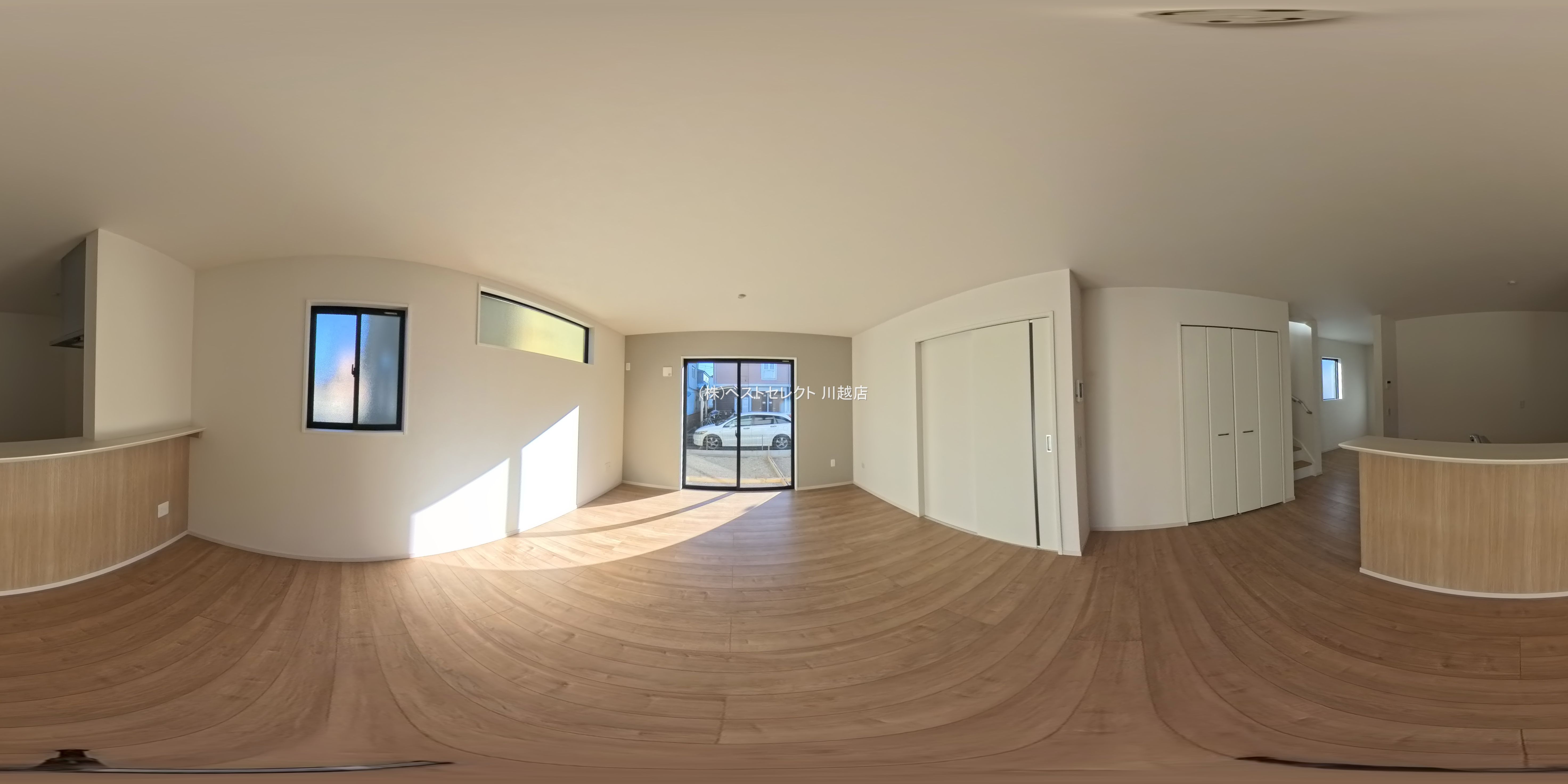 埼玉県川越市大字山田の新築戸建てパノラマ（リビング）写真 2025年12月3日撮影