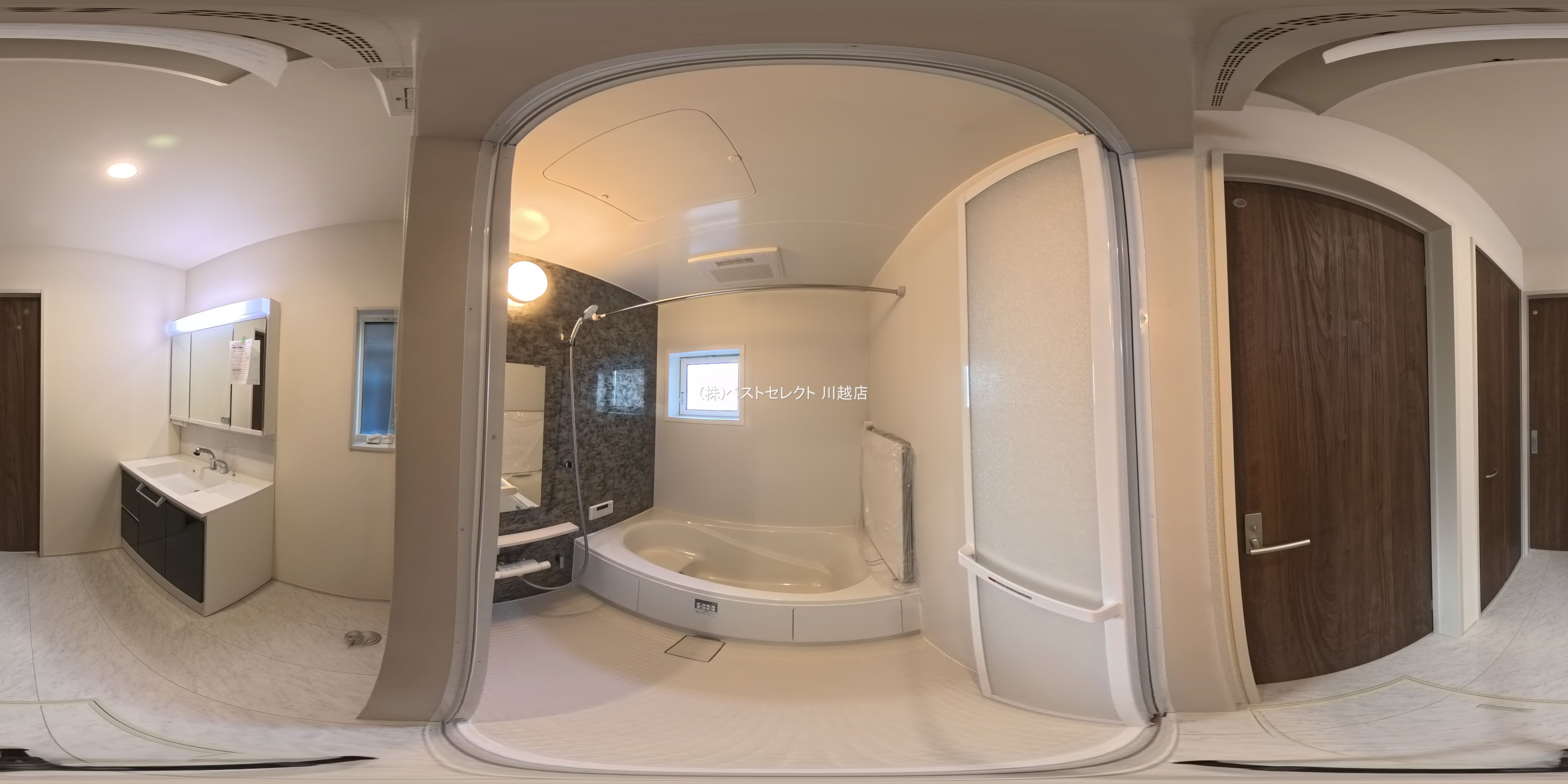 埼玉県川越市大字小室の新築戸建てパノラマ（お風呂）写真 2026年2月18日撮影