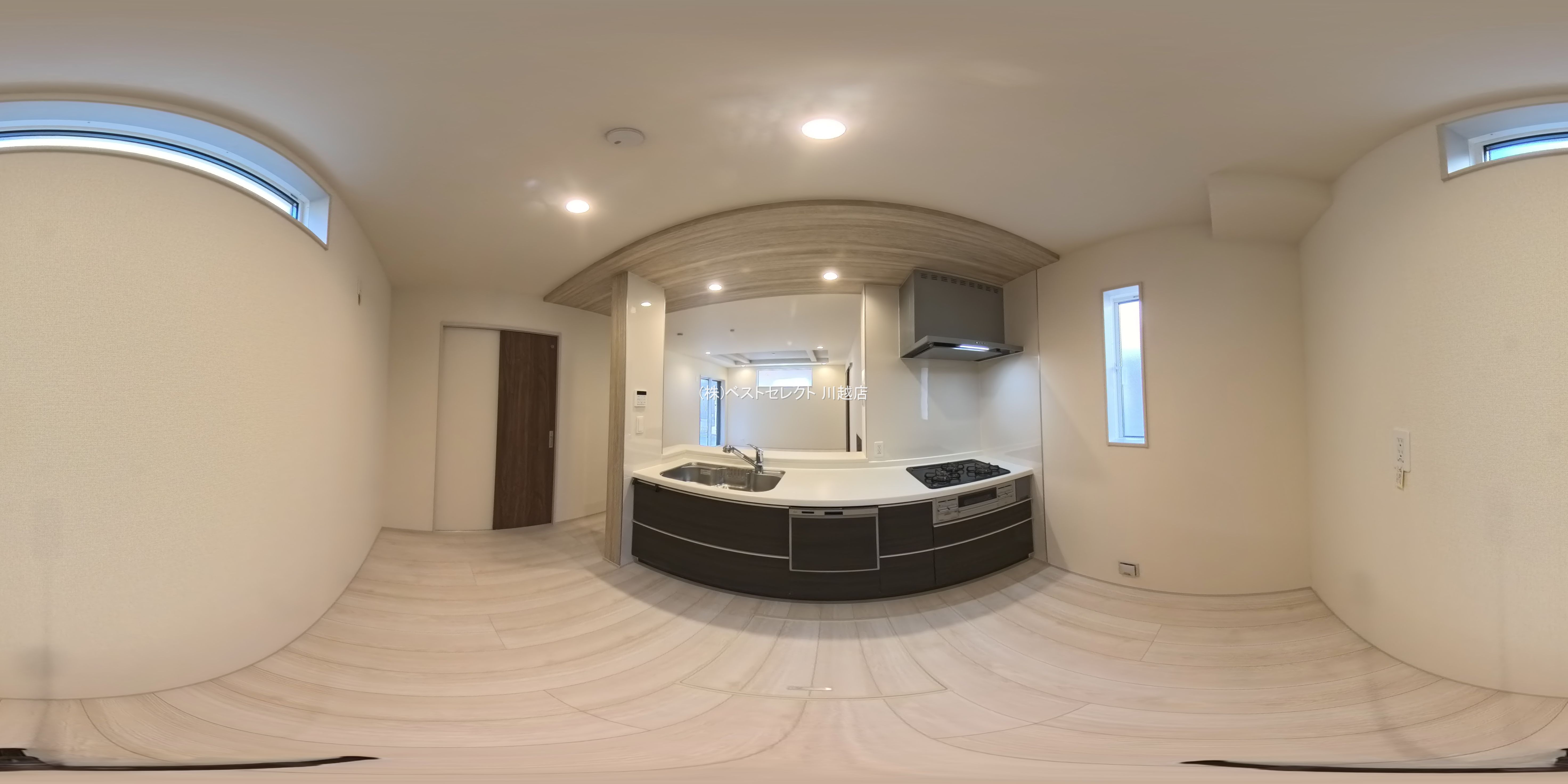 埼玉県川越市大字小室の新築戸建てパノラマ（キッチン）写真 2026年2月18日撮影