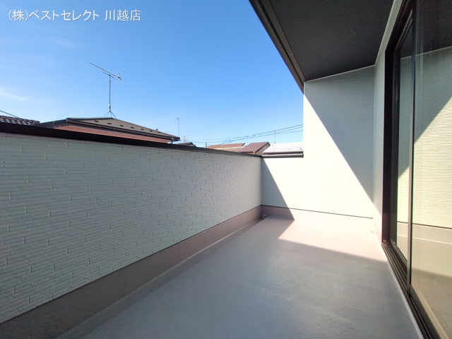 埼玉県川越市むさし野の新築戸建てバルコニー写真 2026年1月14日撮影