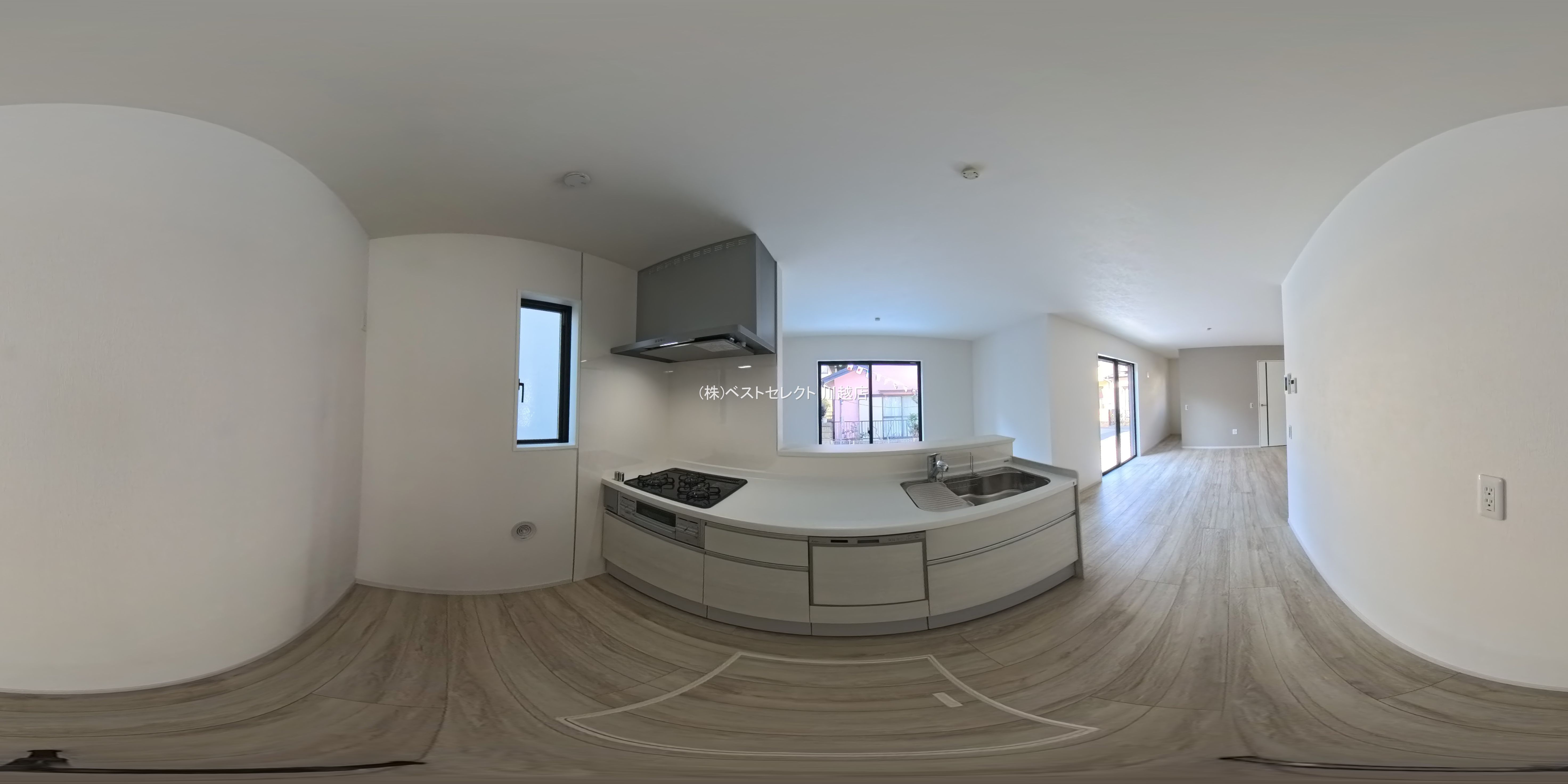 埼玉県川越市むさし野の新築戸建てパノラマ（キッチン）写真 2026年1月14日撮影