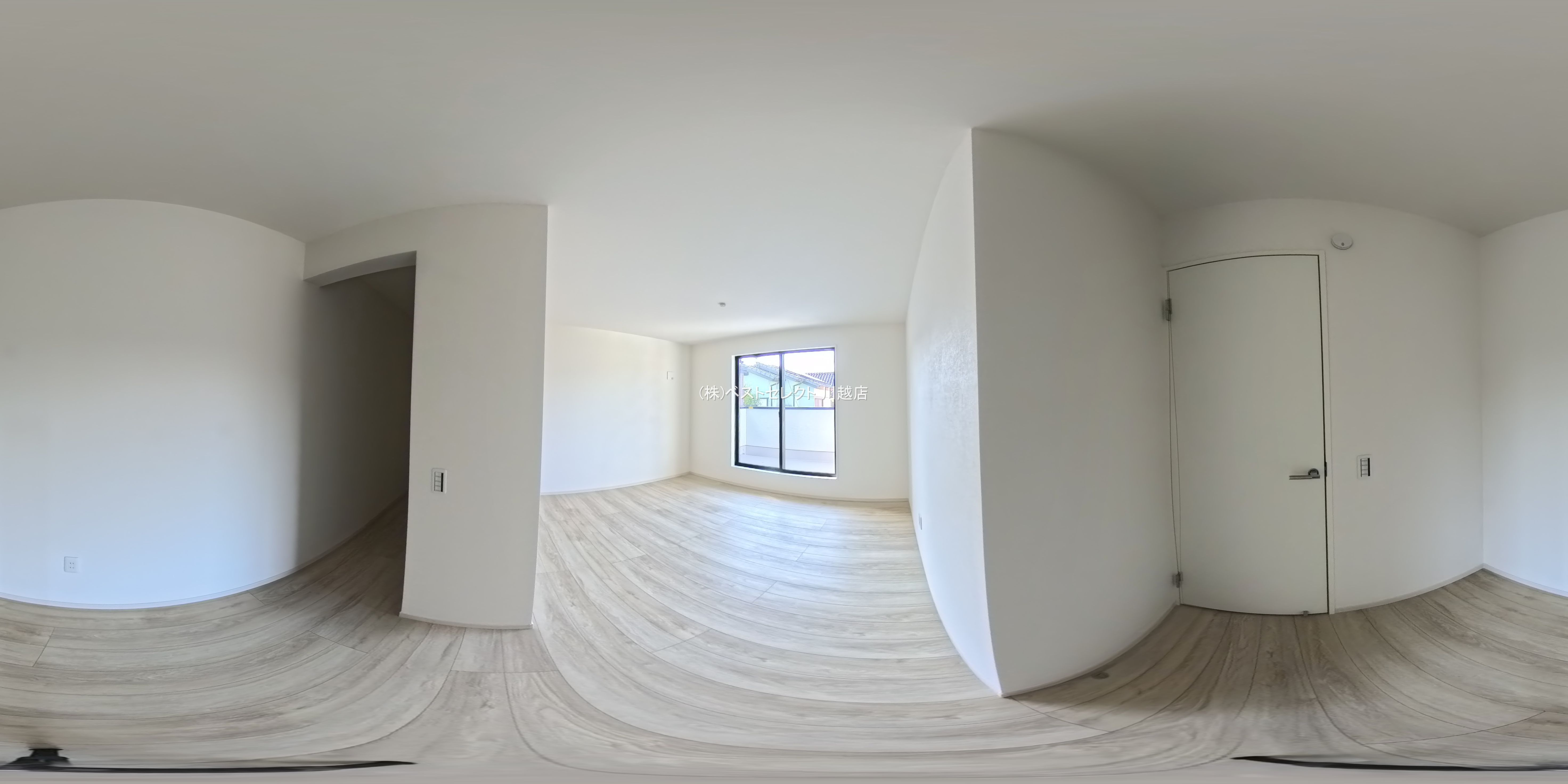 埼玉県川越市むさし野の新築戸建てパノラマ（居室メイン）写真 2026年1月14日撮影