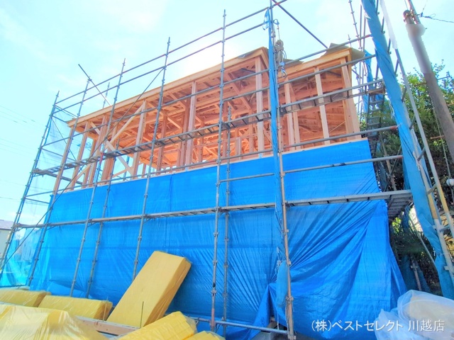 埼玉県川越市むさし野の新築戸建て上棟写真 2025年9月23日撮影