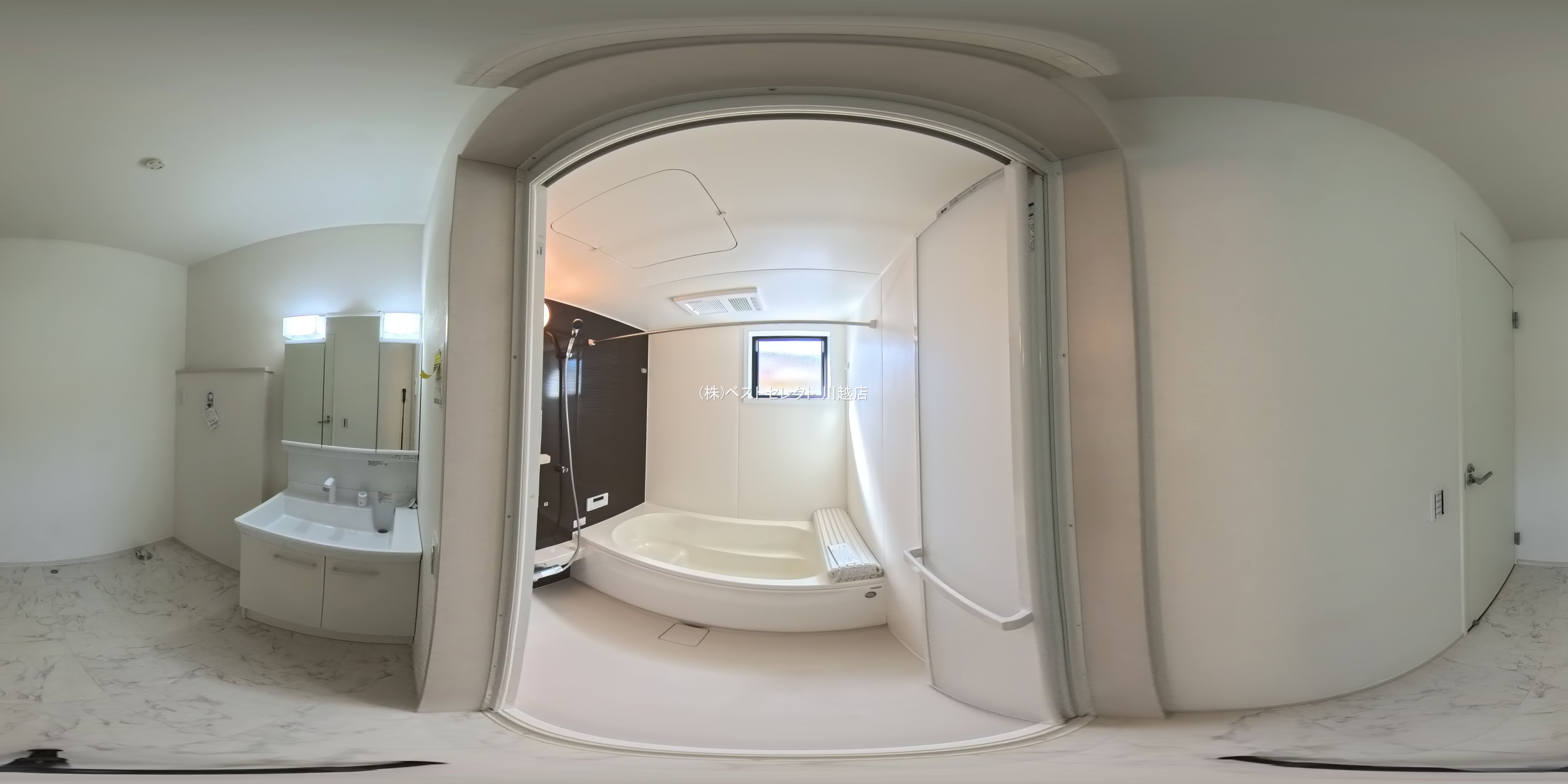 埼玉県川越市清水町の新築戸建てパノラマ（お風呂）写真 2026年2月18日撮影