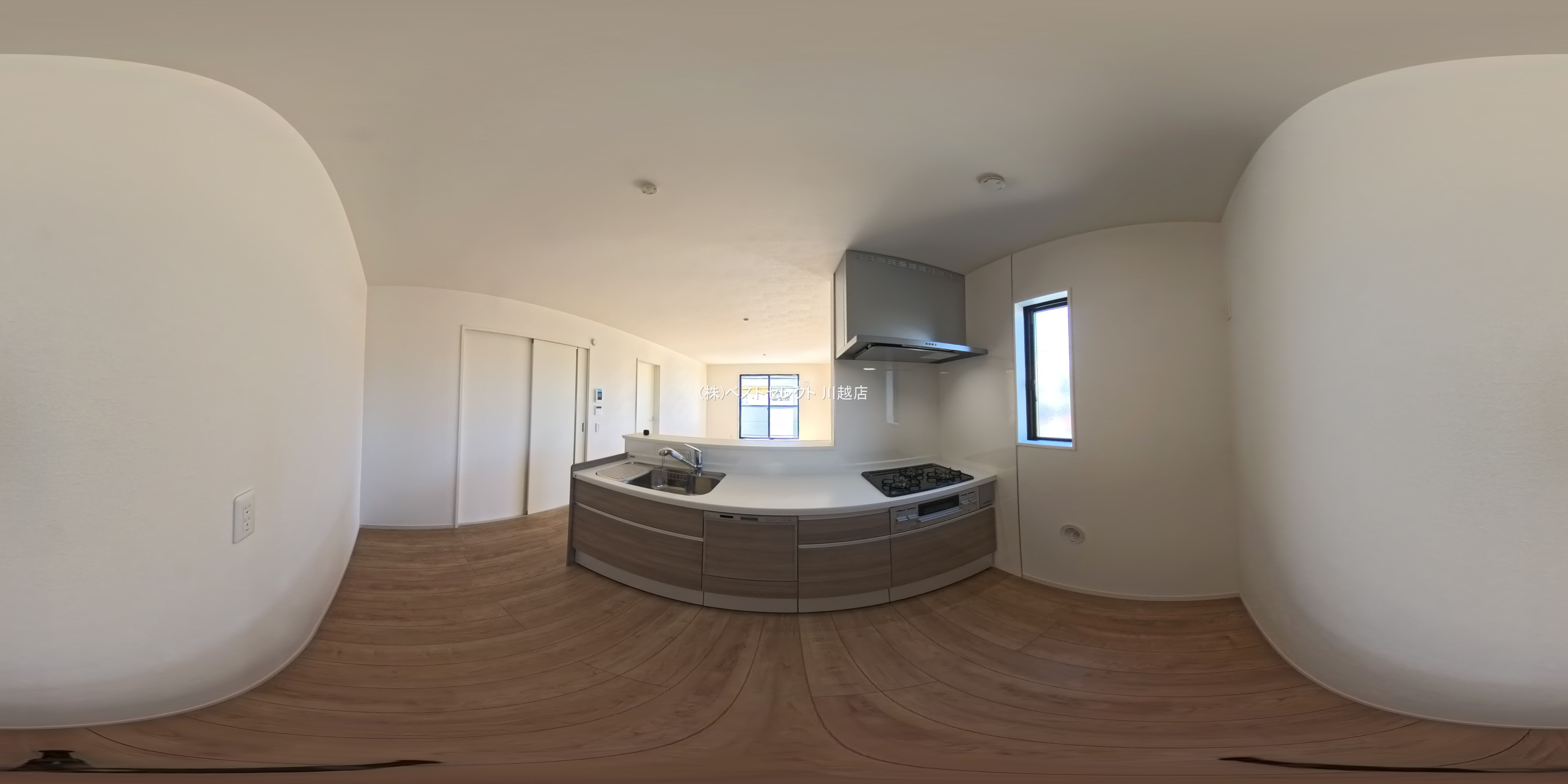 埼玉県川越市清水町の新築戸建てパノラマ（キッチン）写真 2026年2月18日撮影