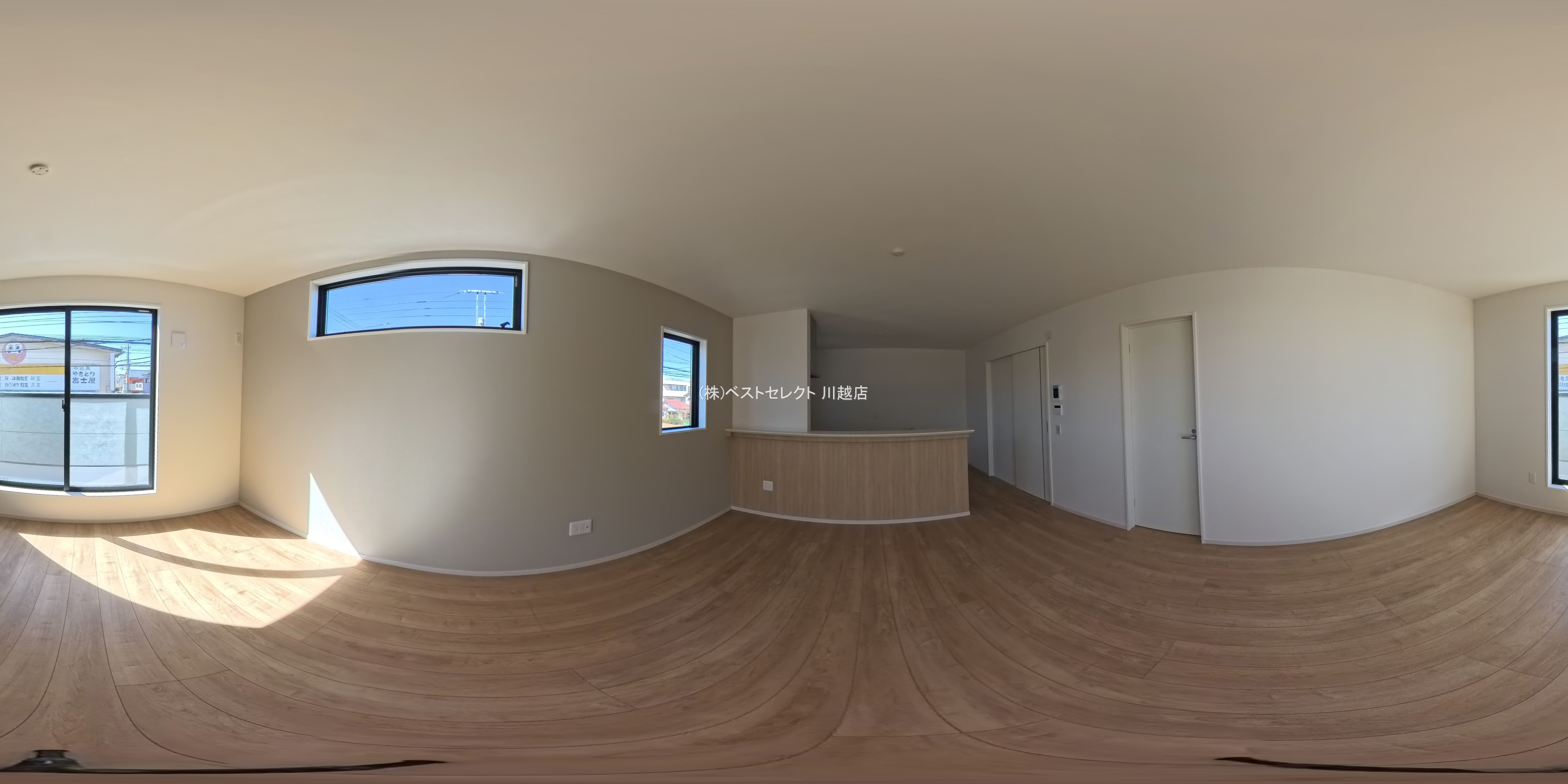 埼玉県川越市清水町の新築戸建てパノラマ（リビング）写真 2026年2月18日撮影