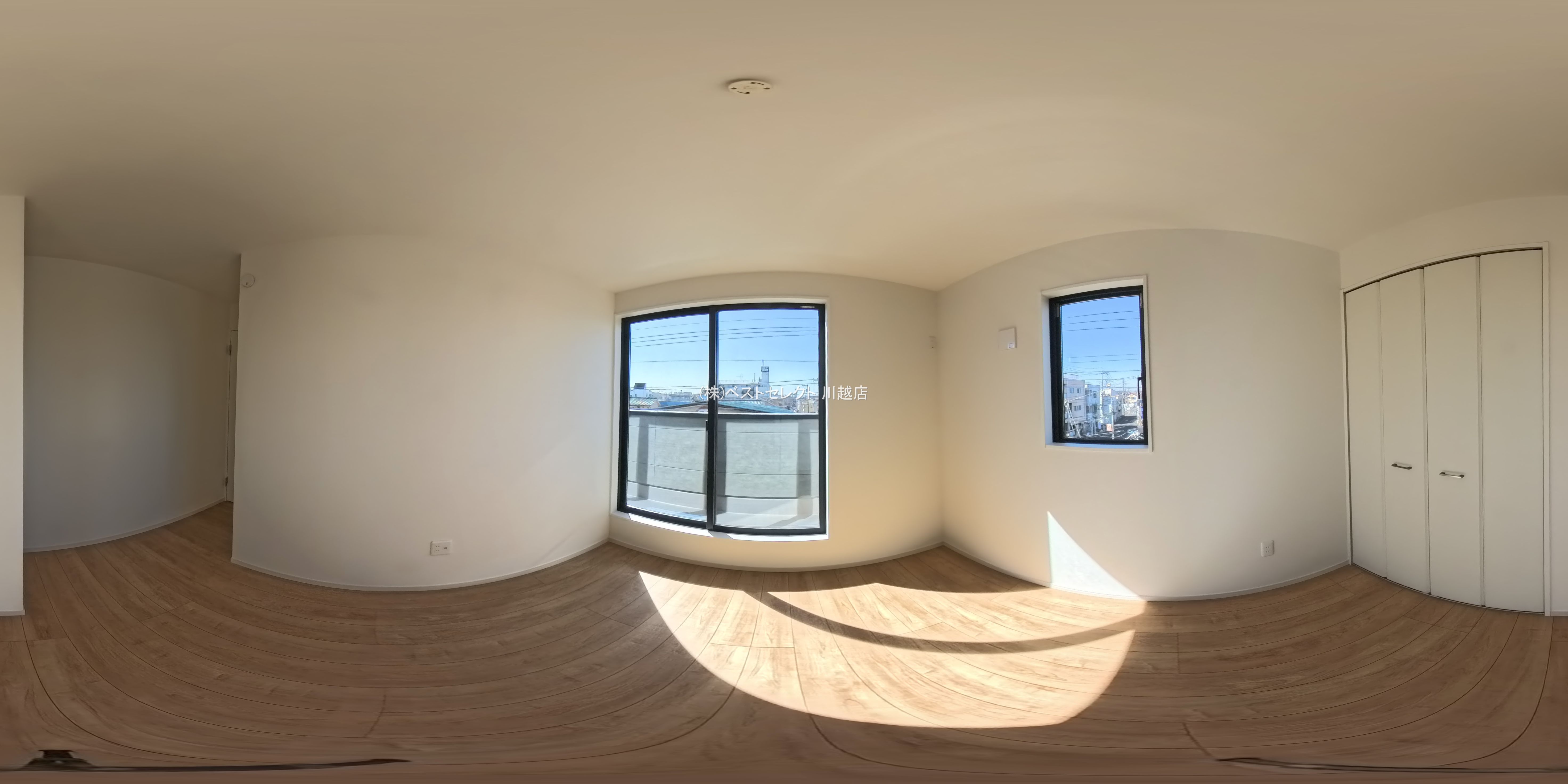 埼玉県川越市清水町の新築戸建てパノラマ（居室メイン）写真 2026年2月18日撮影