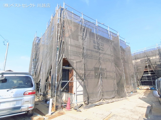 埼玉県川越市今成２丁目の新築戸建てシート写真 2026年2月17日撮影