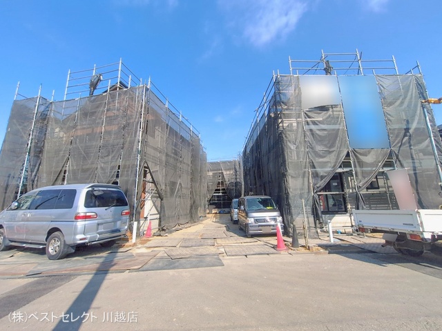 埼玉県川越市今成２丁目の新築戸建てシート写真 2026年2月17日撮影
