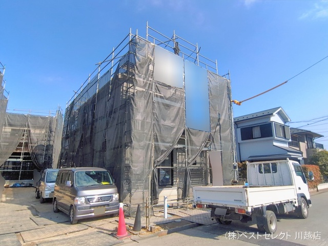 埼玉県川越市今成２丁目の新築戸建てシート写真 2026年2月17日撮影