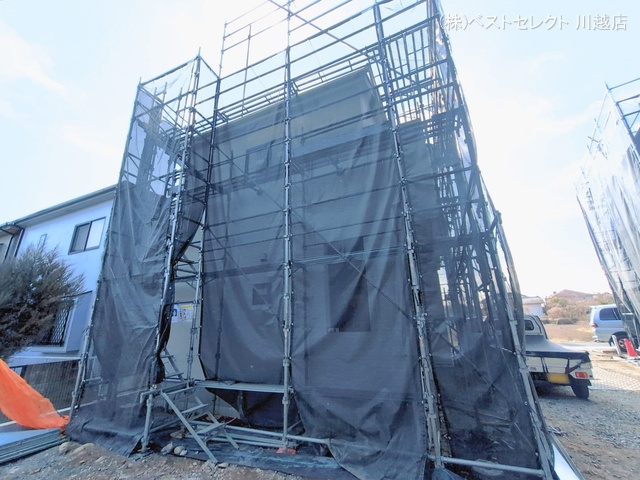 埼玉県川越市今成２丁目の新築戸建てシート写真 2026年2月17日撮影