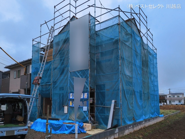 埼玉県川越市上野田町の新築戸建て上棟写真 2026年3月2日撮影