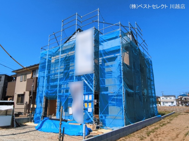 埼玉県川越市上野田町の新築戸建て上棟写真 2026年3月8日撮影