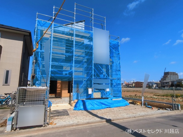 埼玉県川越市上野田町の新築戸建て上棟写真 2026年3月8日撮影