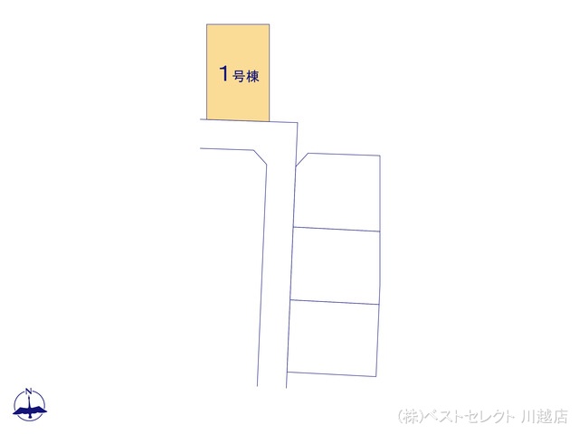 埼玉県川越市上野田町の新築戸建て全体区画図 ※図面と異なる場合は現況を優先