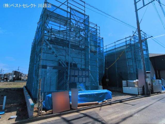 埼玉県川越市上野田町の新築戸建てシート写真 2026年3月8日撮影