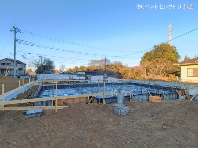 埼玉県川越市大字下小坂の新築戸建て基礎写真 2026年1月13日撮影