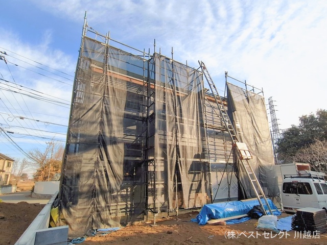 埼玉県川越市大字下小坂の新築戸建てシート写真 2026年2月5日撮影