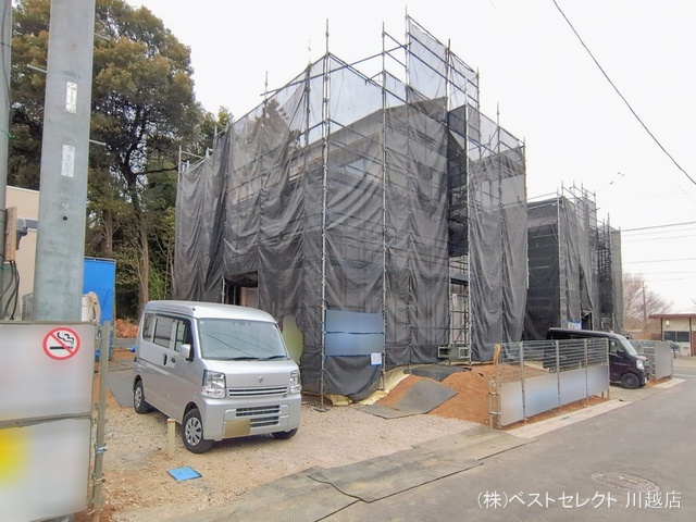埼玉県川越市大字下小坂の新築戸建てシート写真 2026年2月23日撮影