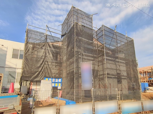 埼玉県川越市大字下小坂の新築戸建てシート写真 2026年2月5日撮影